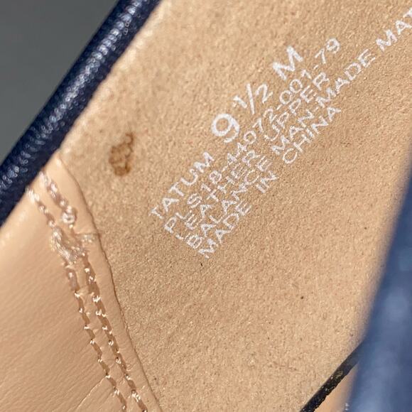 THE LIMITED Navy Blue Pointed Toe Heels SIZE 9.5 M Career Leather Pumps - Picture 6 of 10